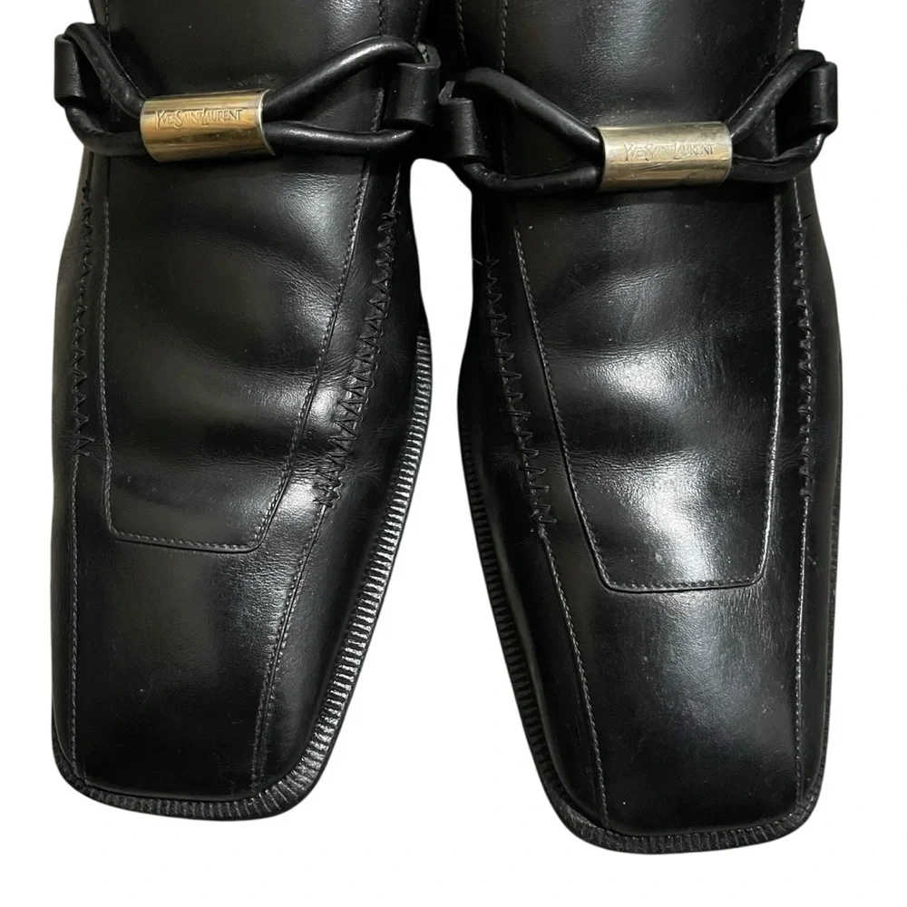 Yves Saint‎ Laurent Black Loafers Size 42 USA 9